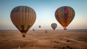 Hot Air Balloon Ride for couples over the Arabian Desert - capture desert